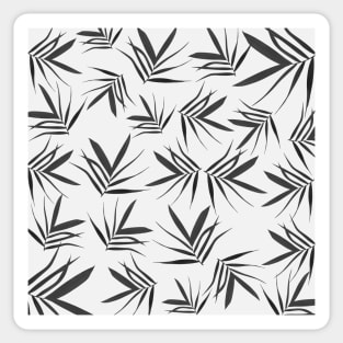 Blackwhite leaves pattern Sticker